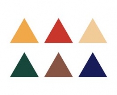 Háromszög 40 cm - standard színekben