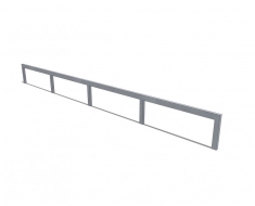 Straight rail - profile rectangle