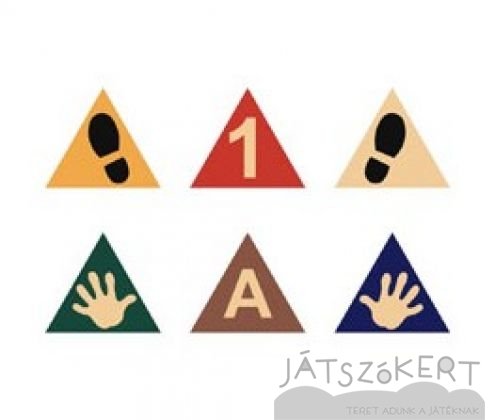 Háromszög  grafikával 40 cm - standard színekben