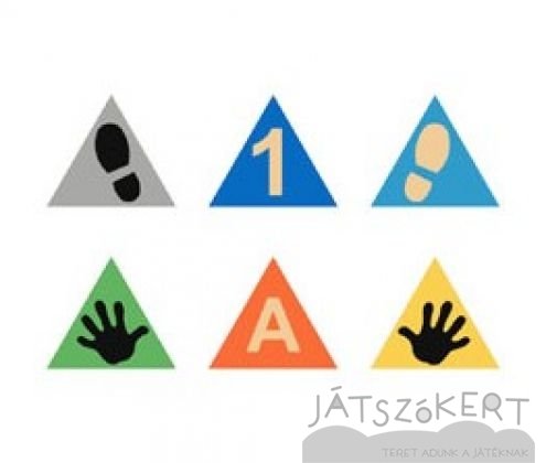 Háromszög  grafikával 40 cm - UV színekben