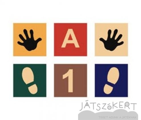 Négyzet grafikával 30 cm - standard színekben
